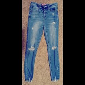 Wax ankle jeans